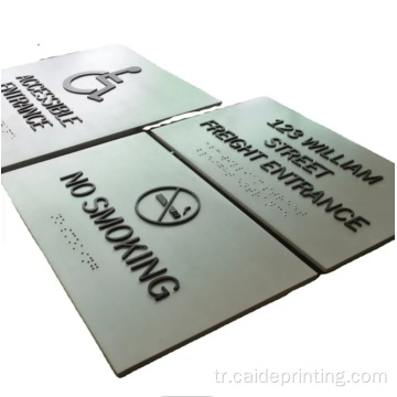 Paslanmaz çelik manyetik kapı tuvalet braille işareti